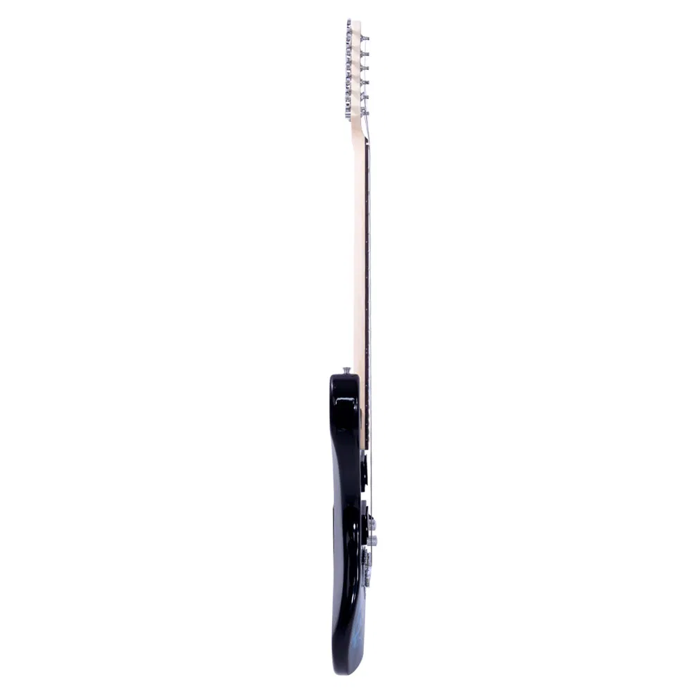 Lightning Style Electric Guitar with Power Cord/Strap/Bag/Plectrums Black & Dark Blue photo 4