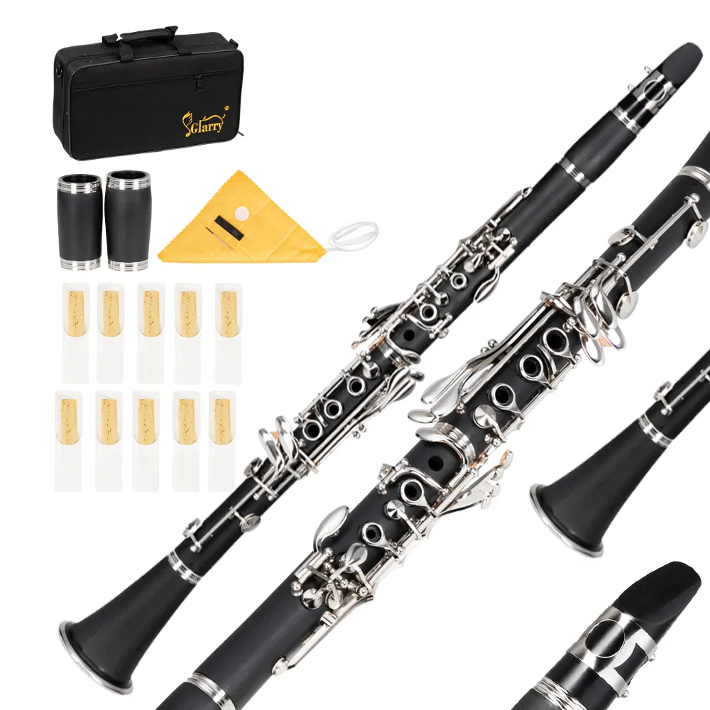 [Do Not Sell on Amazon] 17 Keys Flat B Black Clarinet with Two Mouthpieces Connector for Beginner Student photo 3