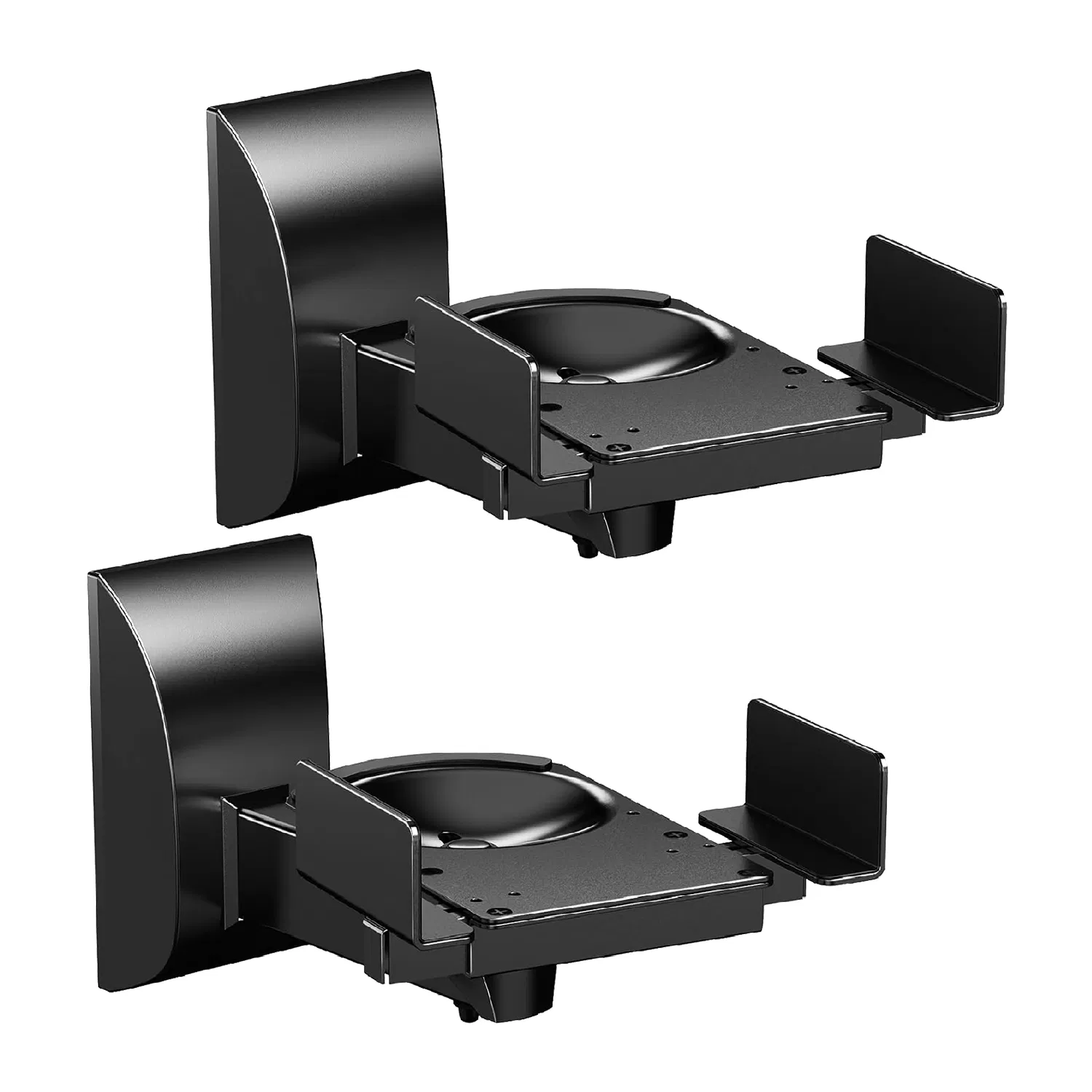 5 CORE Speaker Wall Ceiling Mount Stand 2Pcs Black Sturdy Speaker Mounting Bracket w Adjustable Swivel Tilt Retractable Telescopic Arm for Surround Sound Satellite Speakers photo 1