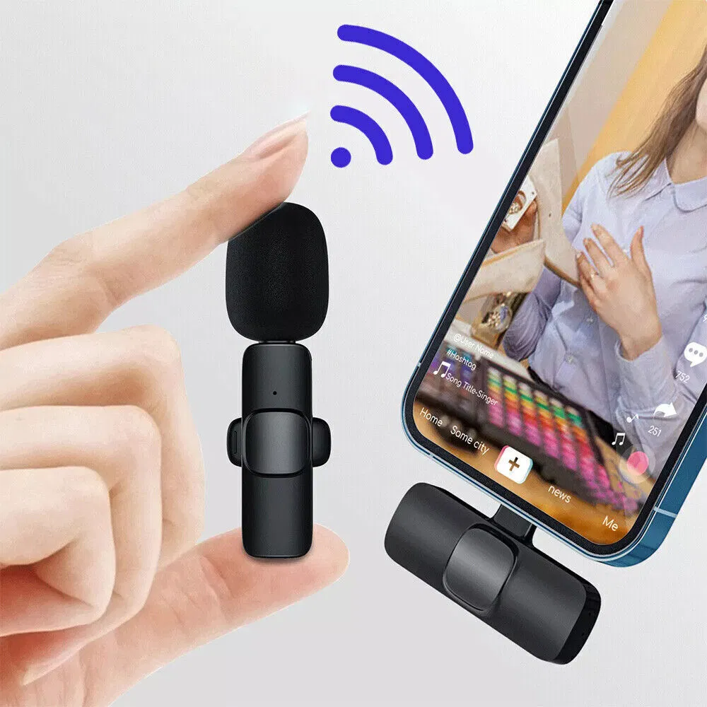 Lavalier Microphone Wireless Audio Video Recording Mini Mic For Android/iPhone photo 3