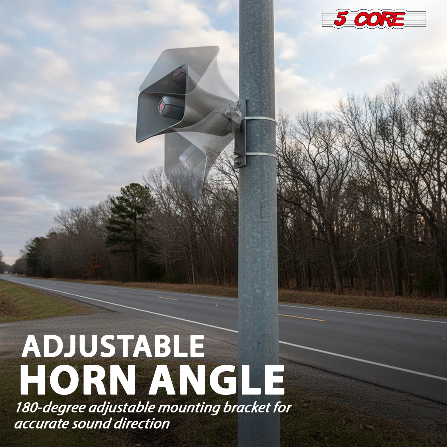 5 Core PA Horn 10/13/16" Loud Speaker Indoor Outdoor Bull Horn All Weather photo 4