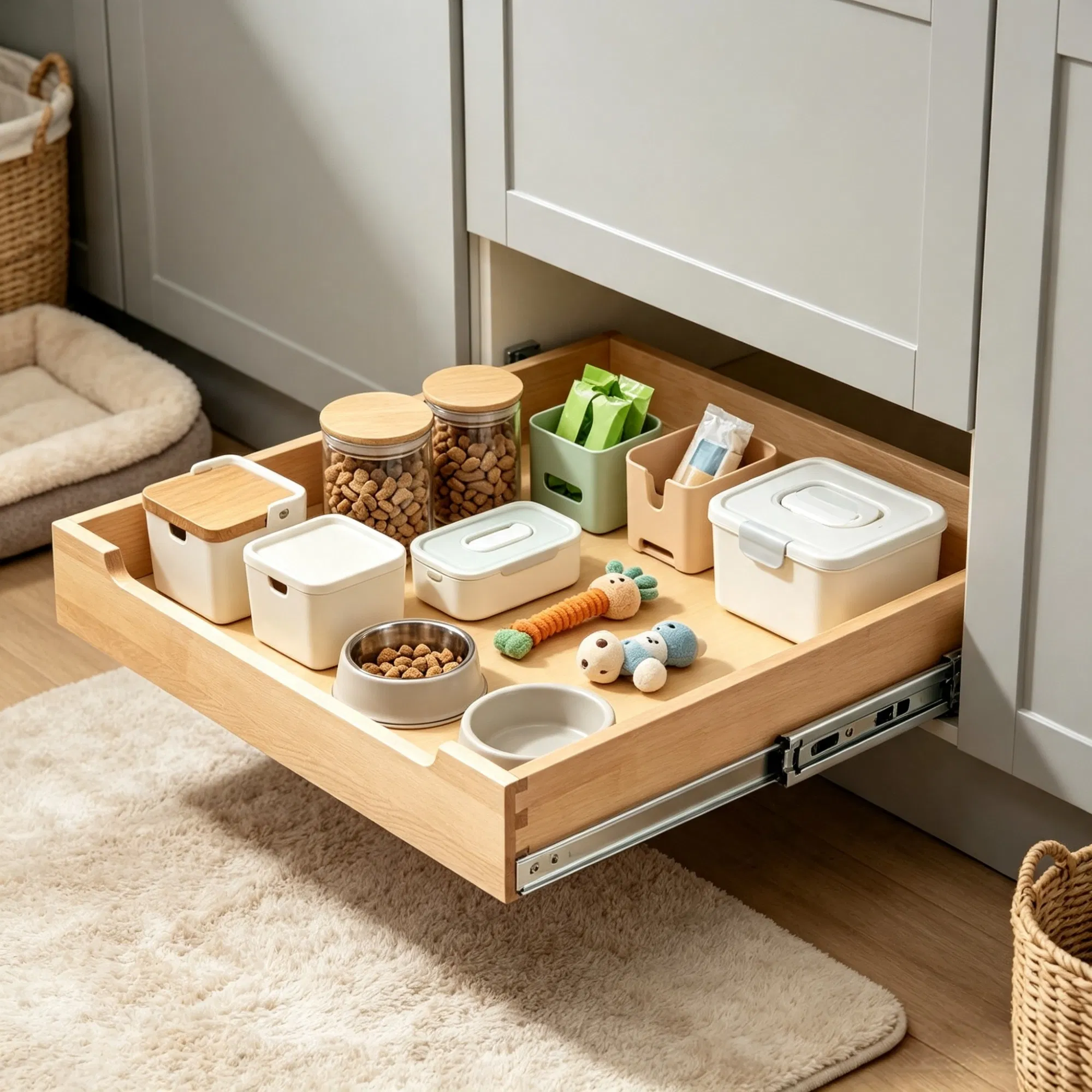20" x 21" Pull Out Cabinet Organizer, Soft Close Slide Out Shelf for Kitchen & Bathroom Pantry photo 2