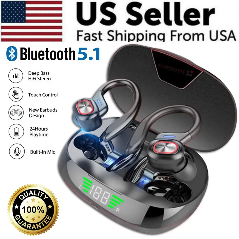 Bluetooth Headset 5.1 True Wireless Earphones Earbuds Headphones HiFi Sport TWS photo 2