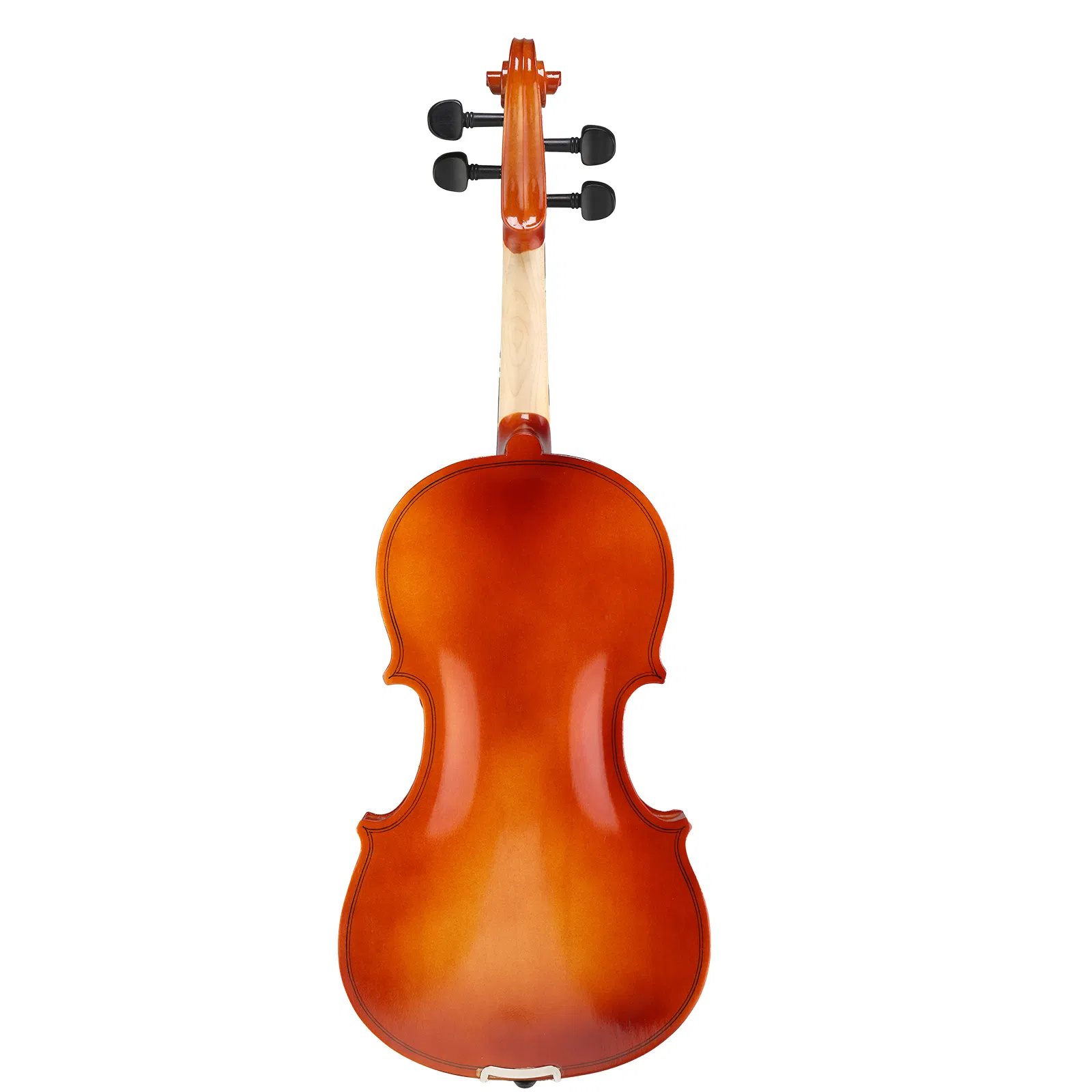 GV100 4/4 Acoustic Violin Case Bow Rosin Strings Tuner Shoulder Rest Natural photo 7
