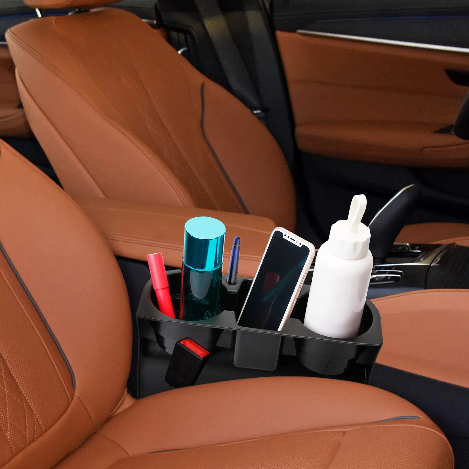 Car Seam Cup Holder Seat Gap Wedge Drink Storage Organizer Console Side Pocket Mount Stand photo 7