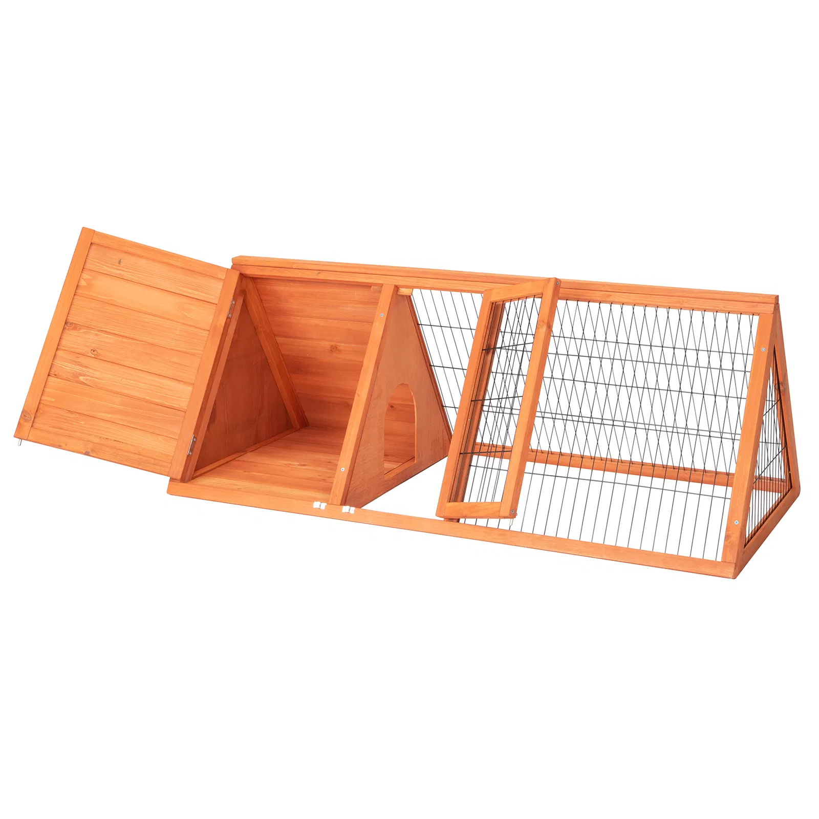 50" Wooden Rabbit Guinea Pig Hutch Wooden Rabbit Guinea Pig House photo 5