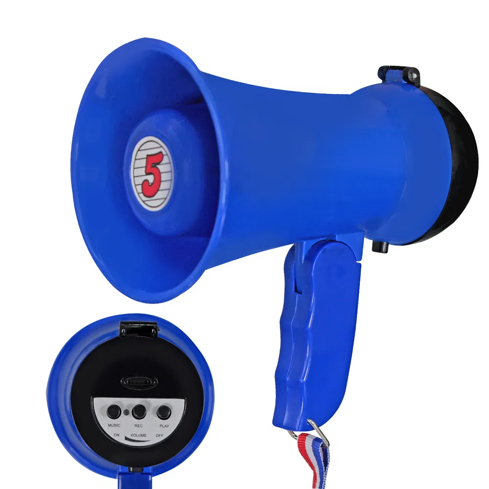 5Core Megaphone 15W Bull Horn Kids PA Speaker w 400 Yards Range Siren Lightweight Loud Mini Megafono photo 2