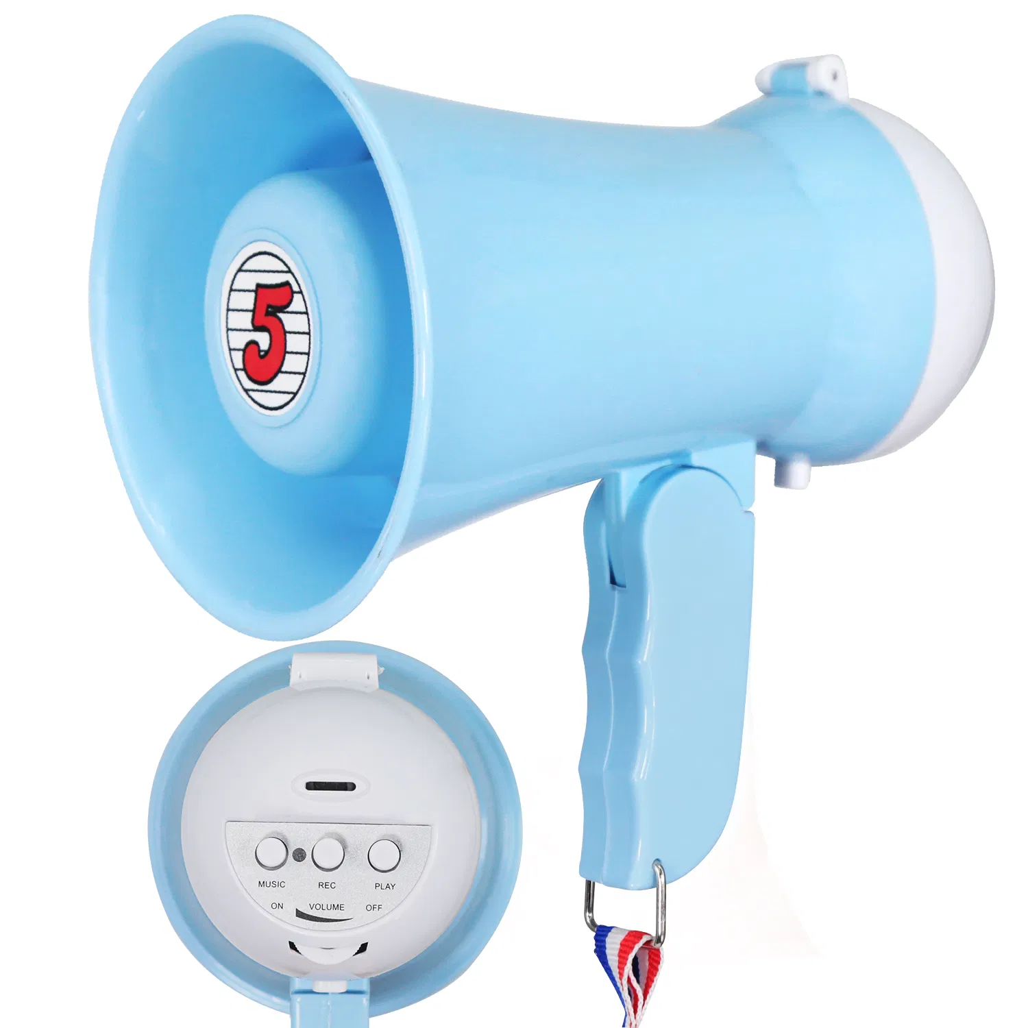 5Core Megaphone 15W Bull Horn Kids PA Speaker w 400 Yards Range Siren Lightweight Loud Mini Megafono photo 1