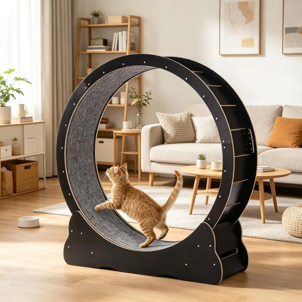 Wooden Cat Exercise Wheel photo 7