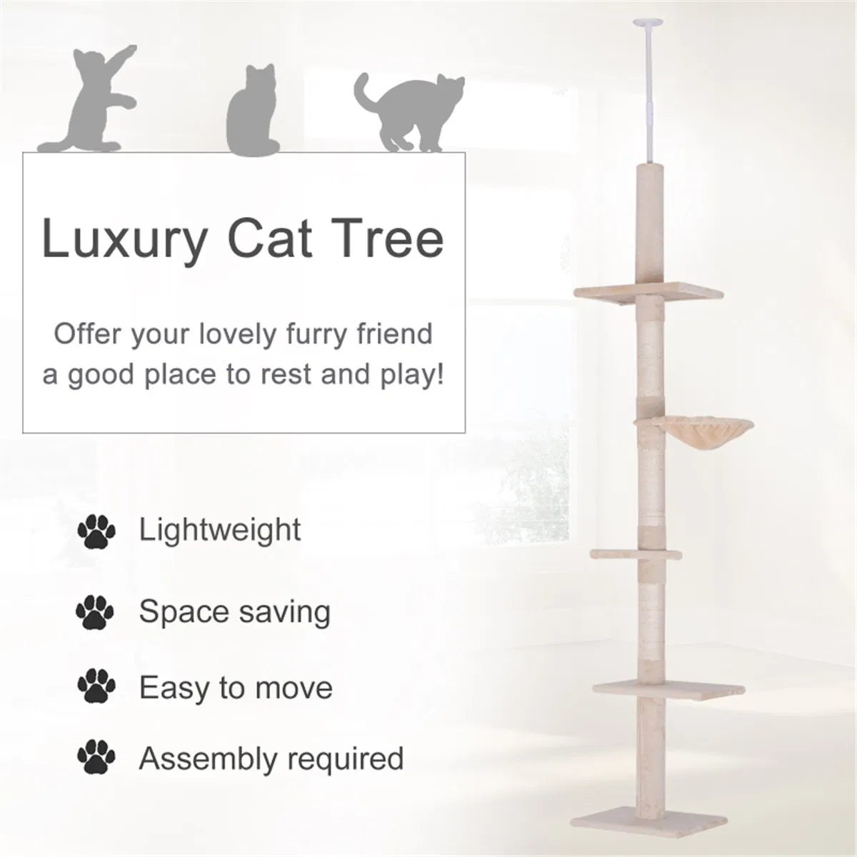 Wooden Cat House/Cat Trees /Cat Climbing Tower ( Amazon Shipping)(Prohibited by WalMart) photo 2
