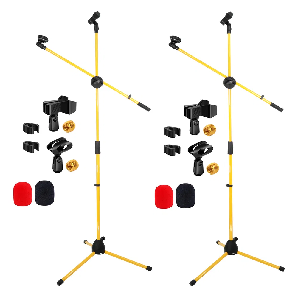 5 Core 2Pcs Mic Stand Floor Height Adjustable Tripod Microphone Stands w Extending Telescoping Boom Arm photo 5