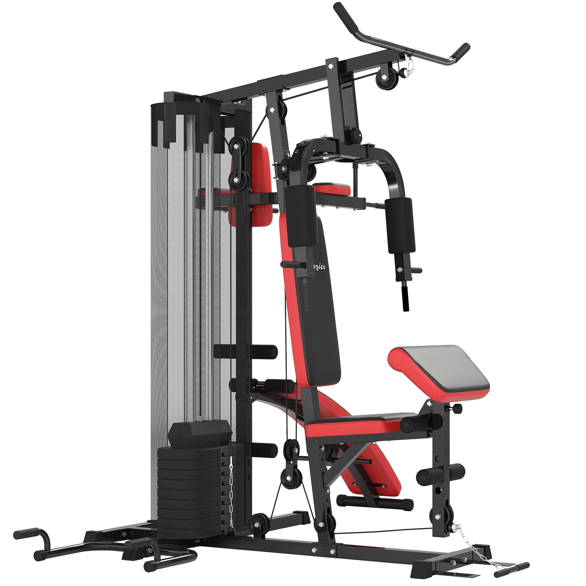 Multi Home Gym Equipment, Workout Station with Sit up Bench, Push up Stand, Dip Station, 99lbs Weights photo 1