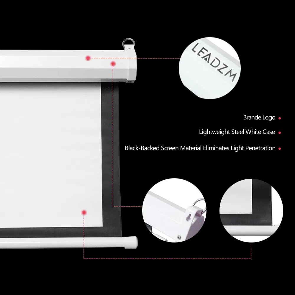 100 INCH 4:3 Manual Projector Screen Matte White photo 3