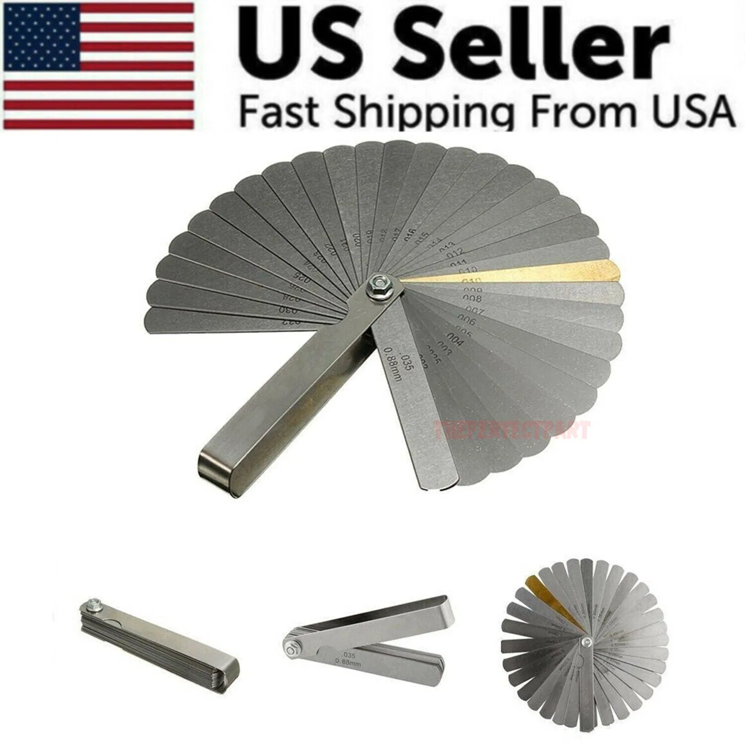 32 Blade Feeler Gauge Dual Reading Combination Feeler Gauge Metric & SAE US NEW photo 1