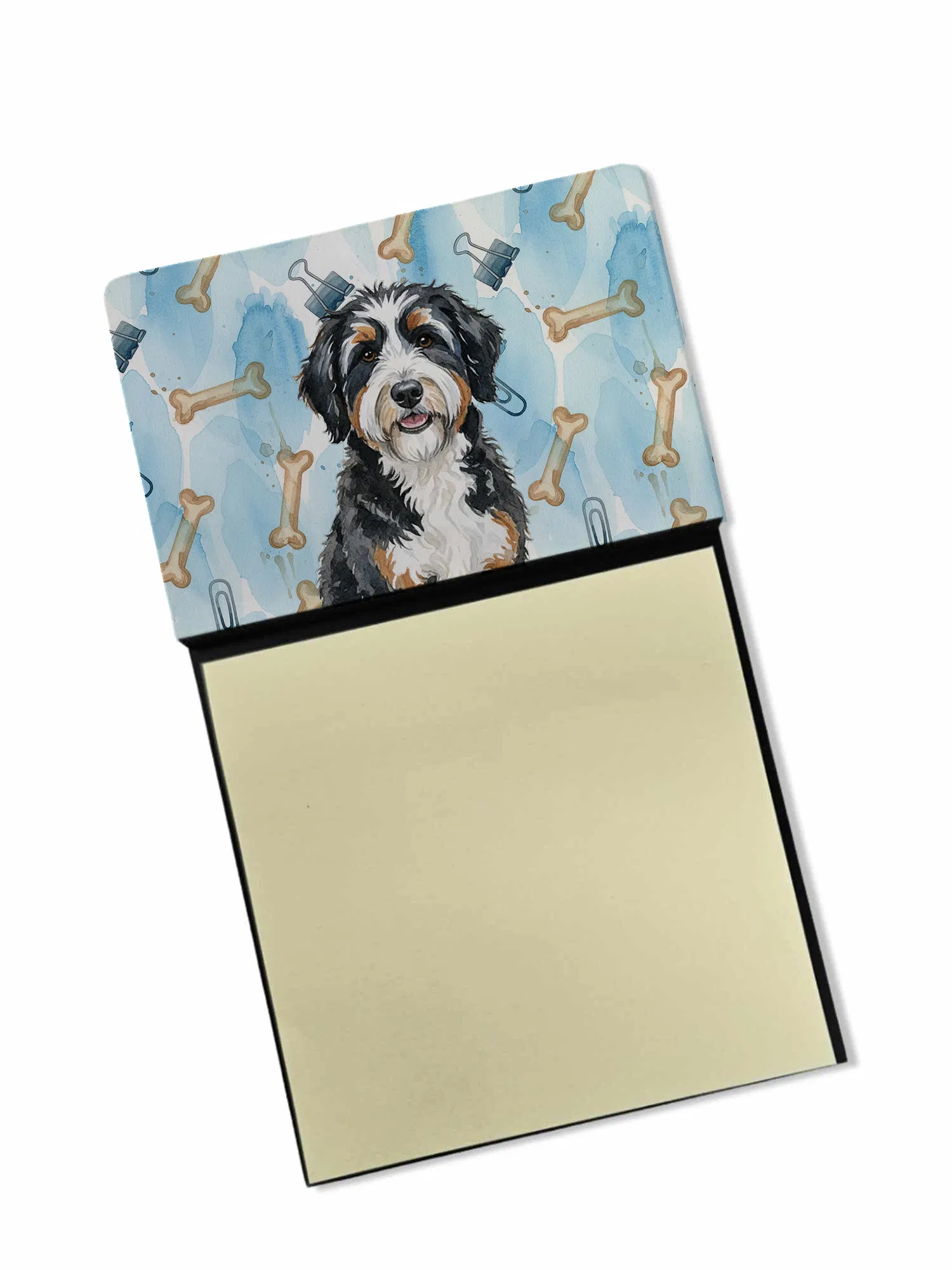 Berndoodle Coworker Watercolor Sticky Note Holder Refillable Dispenser Desk Accessory 3x3 Pad Gift photo 1