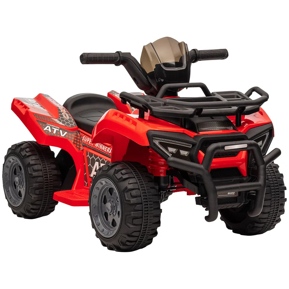 6V Kids ATV Quad, 4 Wheeler Battery Powered Electric Ride on Car with Music, Forward, for Boys and Girls Ages 18-36 Months, Red photo 2