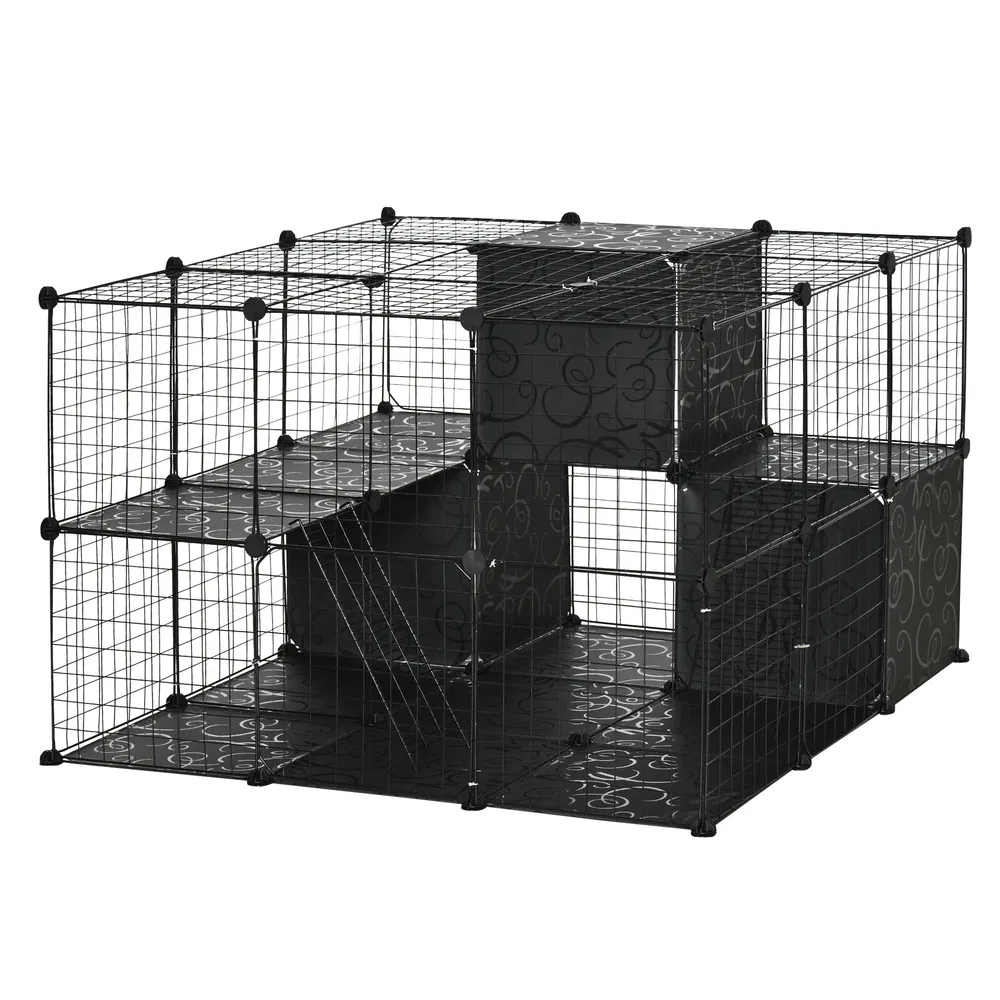 56 Panels Pet Playpen Small Animal Cage for Rabbit photo 2