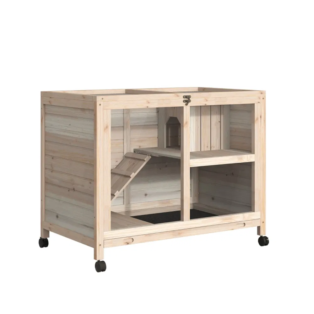 Pet cage /Wood Rabbit Hutch-Natural ( Amazon Shipping)(Prohibited by WalMart) photo 8