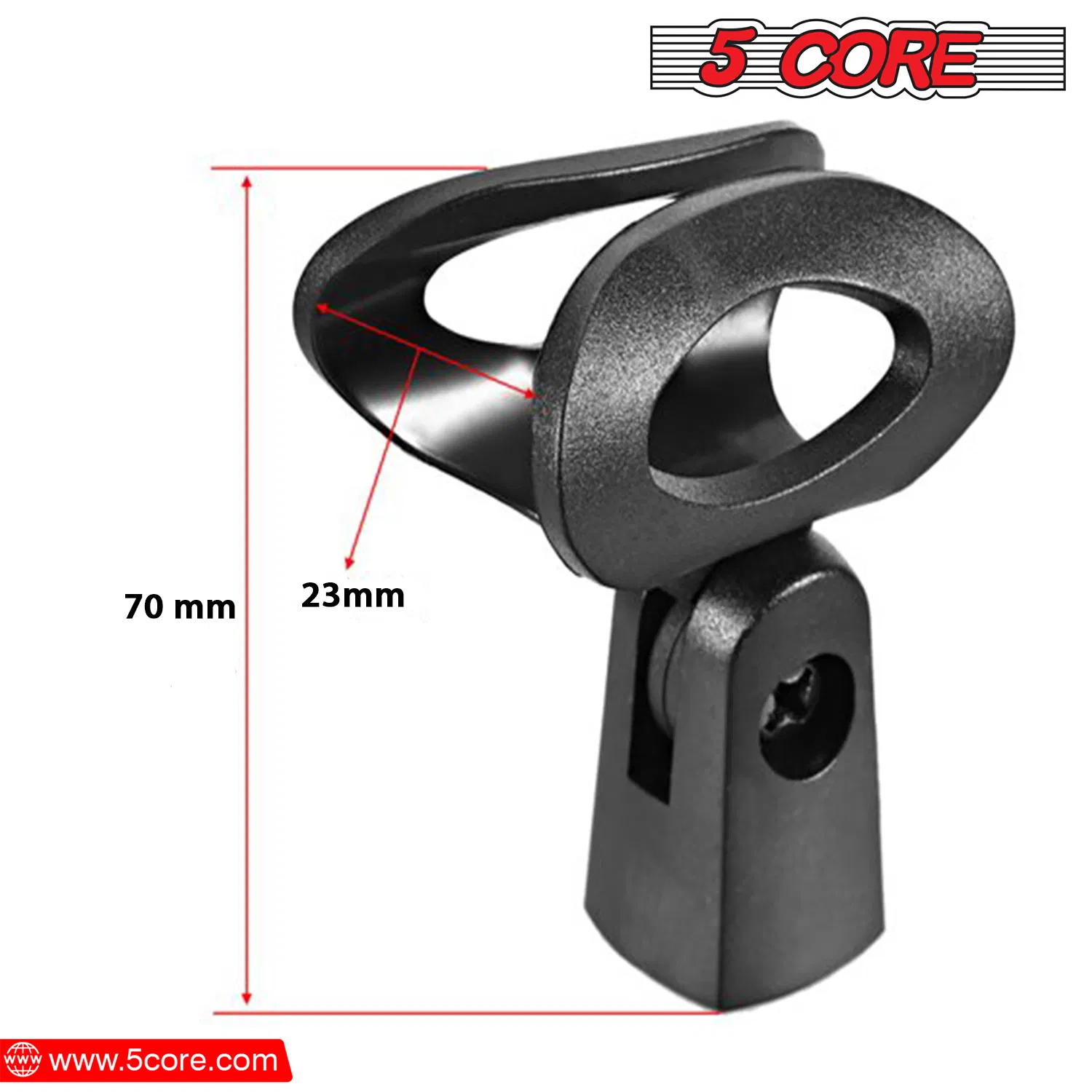 5 Core Microphone Clip Holder 2 Pieces with Screw Adapters 5/8 to 3/8 Inch photo 5
