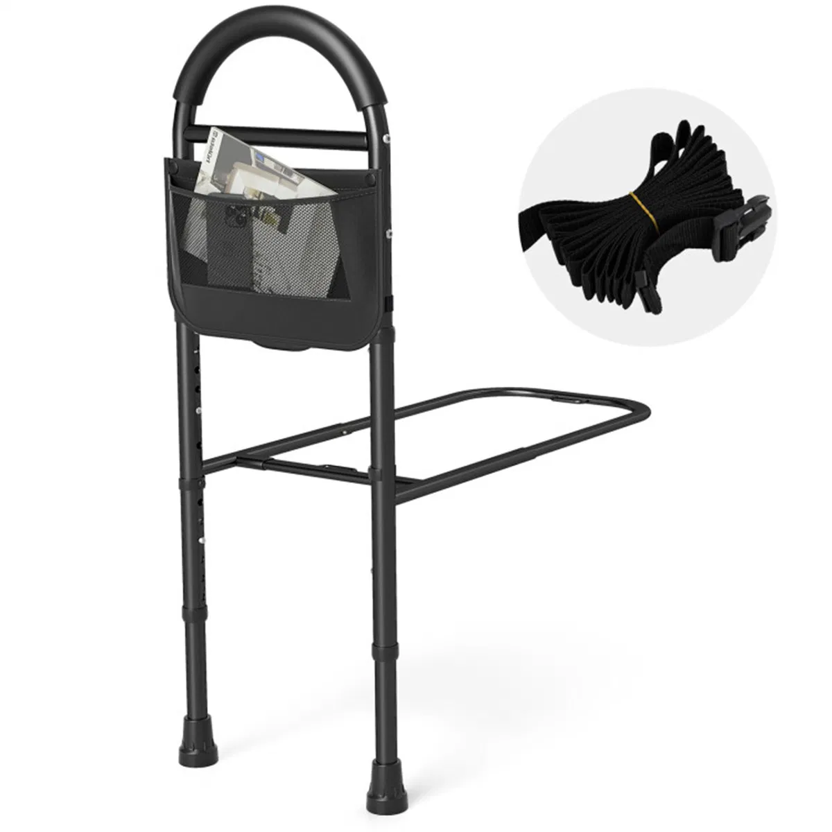 Height Adjustable Bedside Safety Rail, Tool-Free Assembly Bed Assist Bar with Anti-Slip Legs for Elderly Adults photo 1