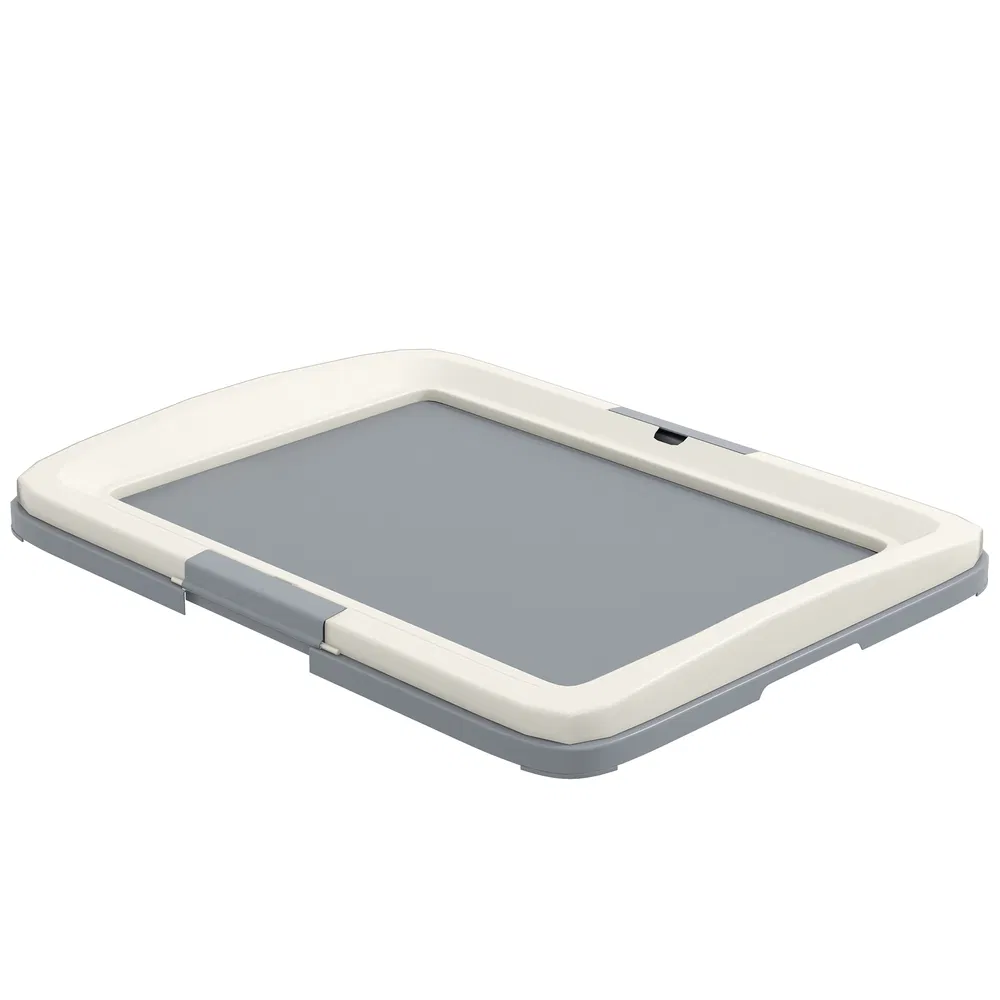 25" x 19" Pee Pad Holder, Dog Potty Tray for Indoor Outdoor, Easy to Clean Dog Training Toilet Pee Pad Tray, Grey photo 2