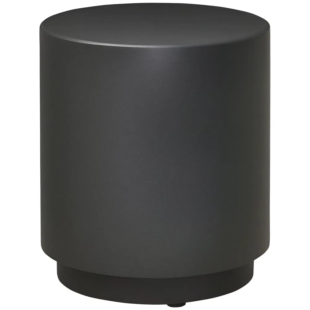 Terrazzo Finish Side Table, 17" Round End Table for Indoor and Outdoor, Charcoal Grey photo 7
