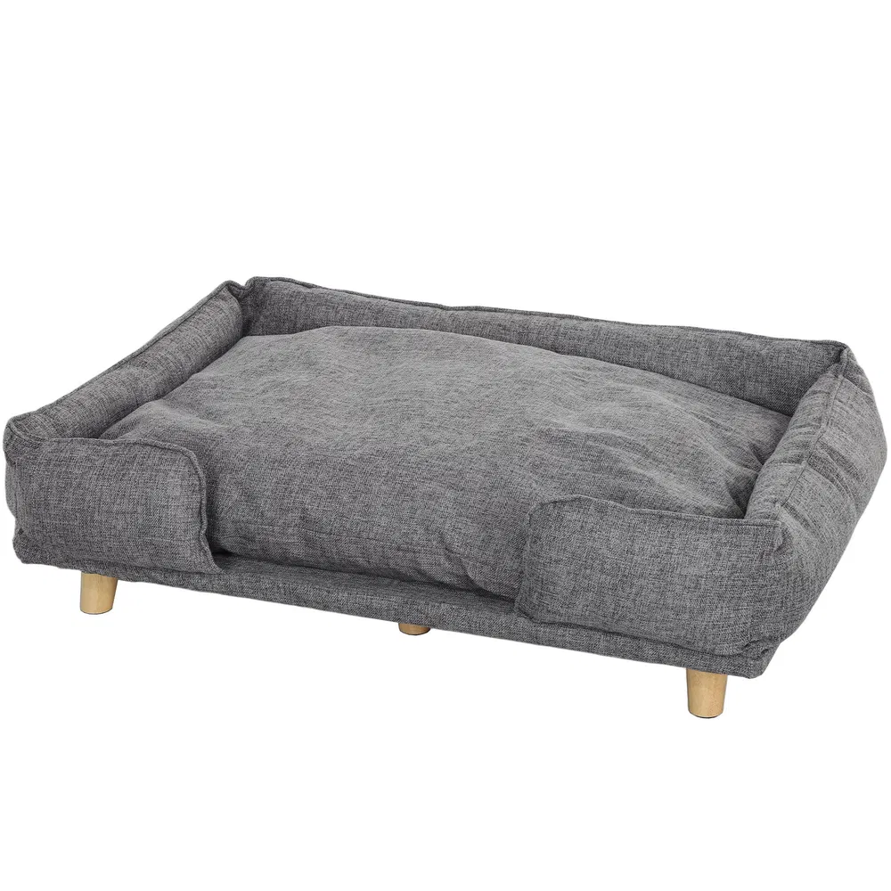 Washable Dog Sofa for Large Dogs, Elevated Pet Couch with Anti-slip Foot Pads, Dark Grey photo 2
