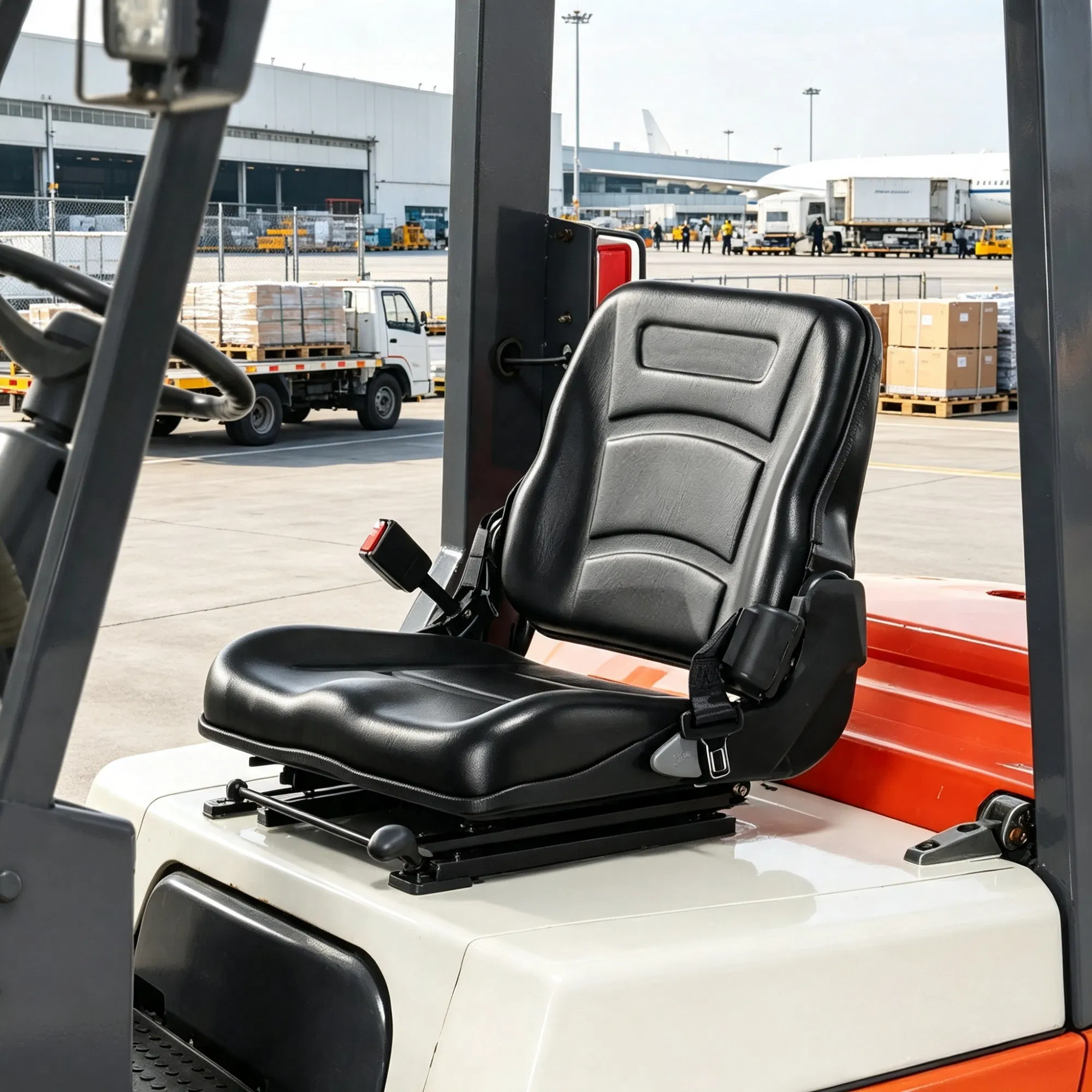 Universal Forklift & Tractor Seat, Adjustable Back with Micro Switch, 6.3-13.4" Slot for Loader & Excavator photo 4