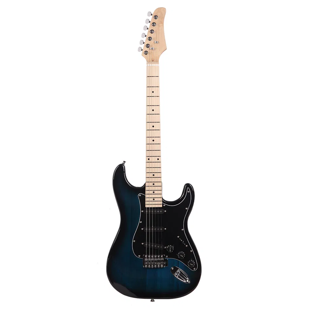 ST Stylish Electric Guitar with Black Pickguard Dark Blue photo 1