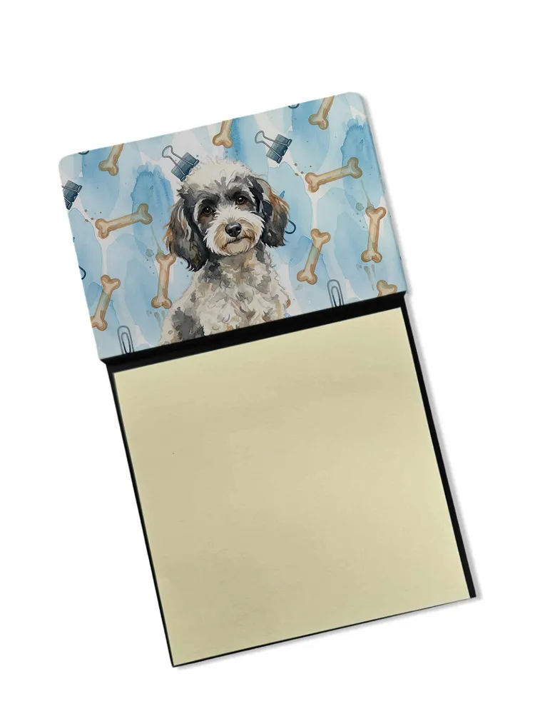 Toy Parti Poodle Coworker Watercolor Sticky Note Holder Refillable Dispenser Desk Accessory 3x3 Pad Gift photo 2