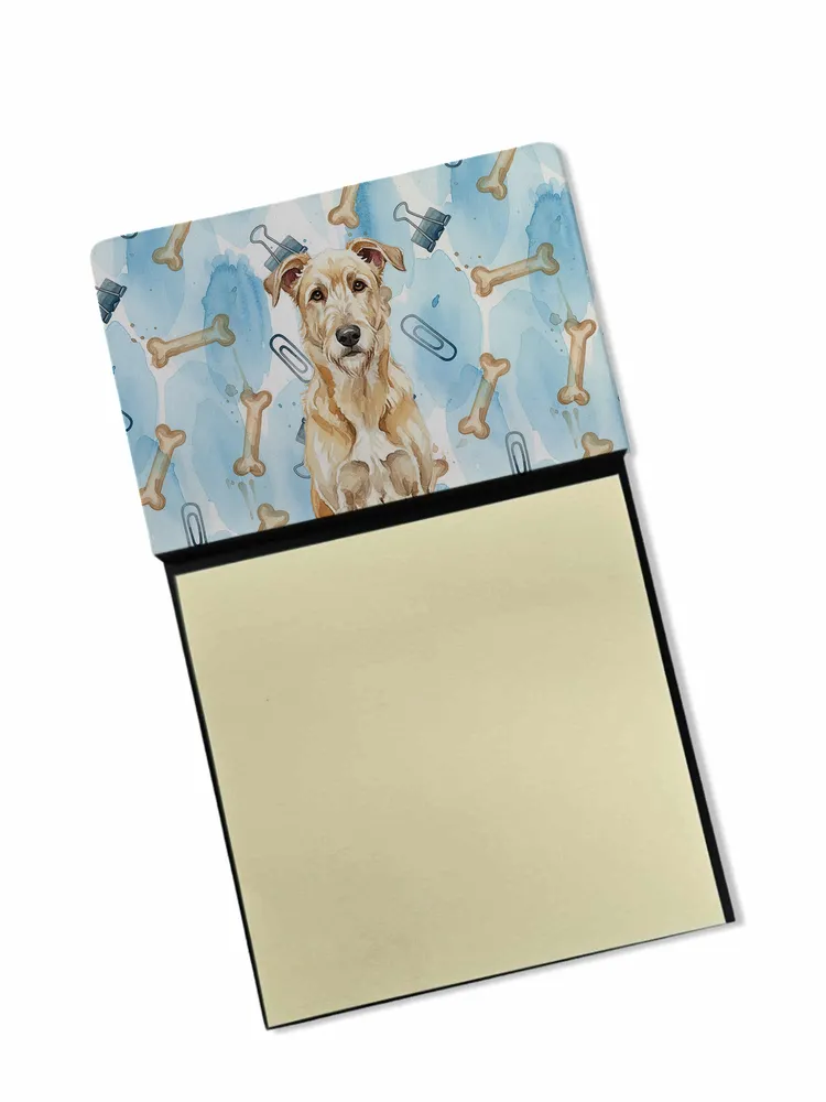 Wheaten Irish Wolfhound Coworker Watercolor Sticky Note Holder Refillable Dispenser Desk Accessory 3x3 Pad Gift photo 8