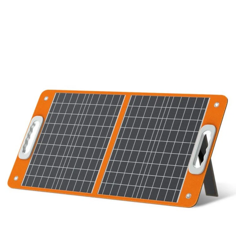60W 18V Portable Solar Panel;  Flashfish Foldable Solar Charger with 5V USB 18V DC Output Compatible with Portable Generator;  Smartphones;  Tablets and More photo 2