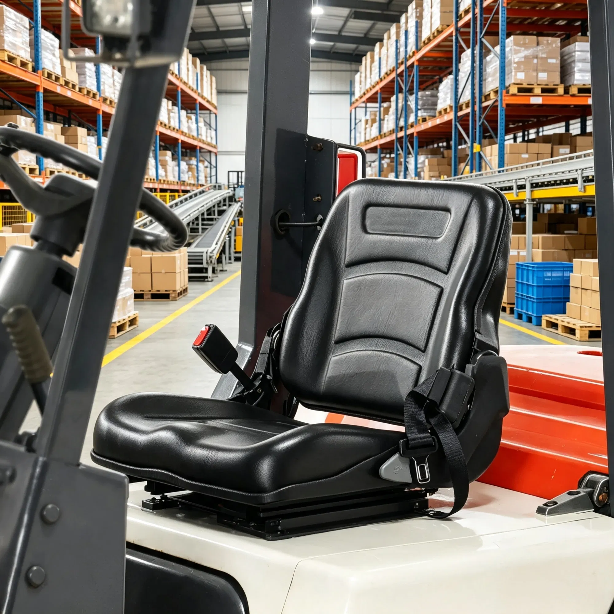 Universal Forklift & Tractor Seat, Adjustable Back with Micro Switch, 6.3-13.4" Slot for Loader & Excavator photo 5