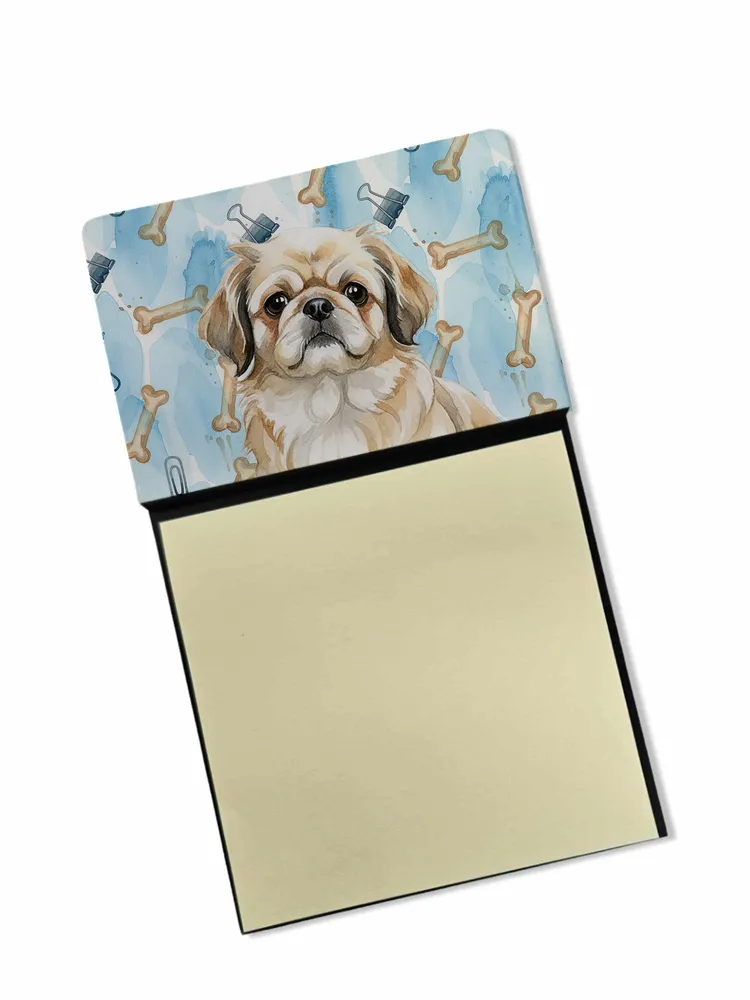 Fawn Pekingese Coworker Watercolor Sticky Note Holder Refillable Dispenser Desk Accessory 3x3 Pad Gift photo 8