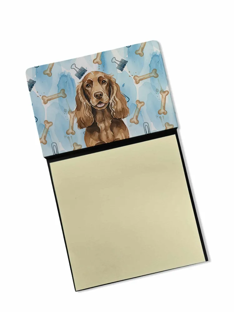 Liver English Cocker Spaniel Coworker Watercolor Sticky Note Holder Refillable Dispenser Desk Accessory 3x3 Pad Gift photo 8