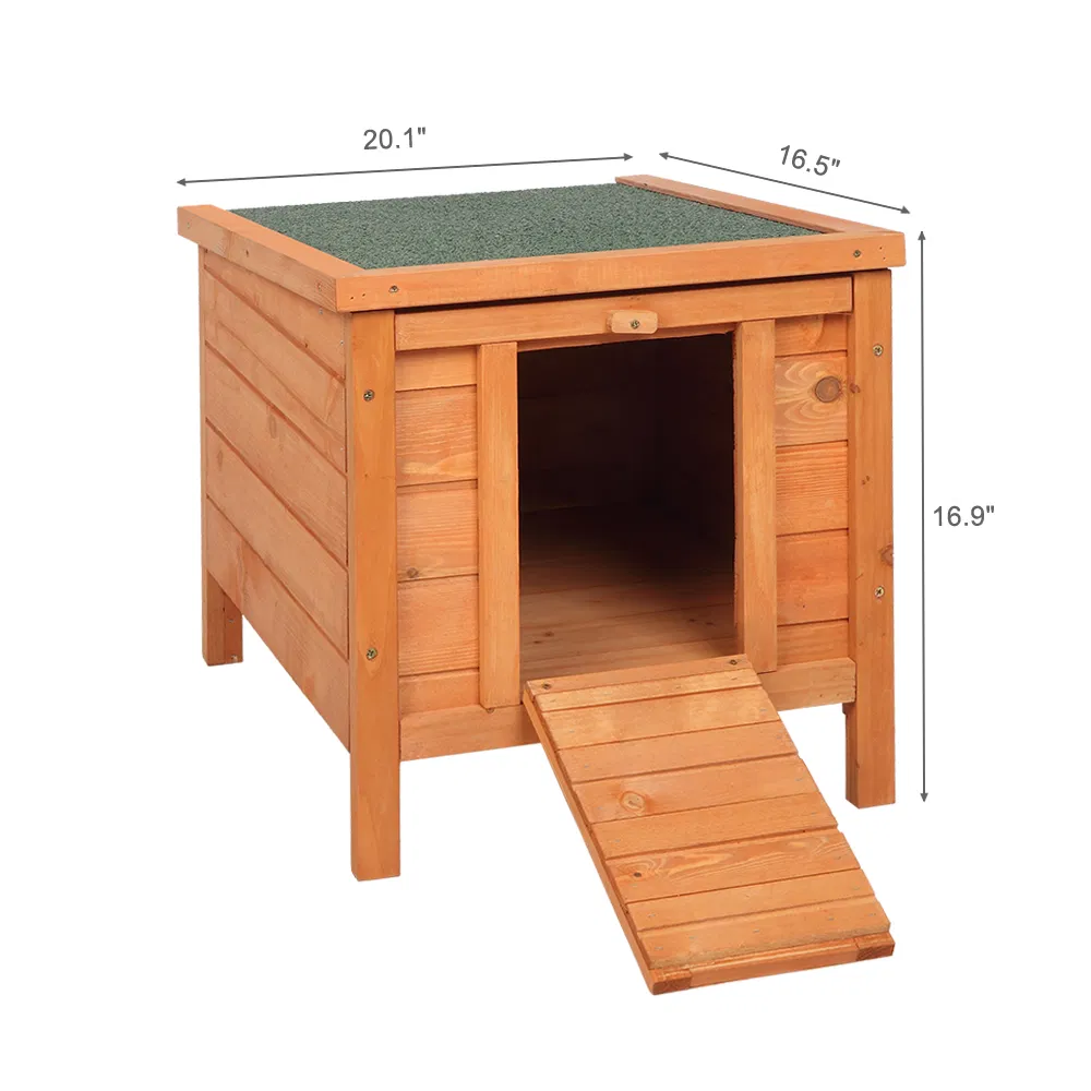 20-inch removable roof, waterproof, green asphalt roof, cedar wood, wooden chicken and rabbit cage photo 2