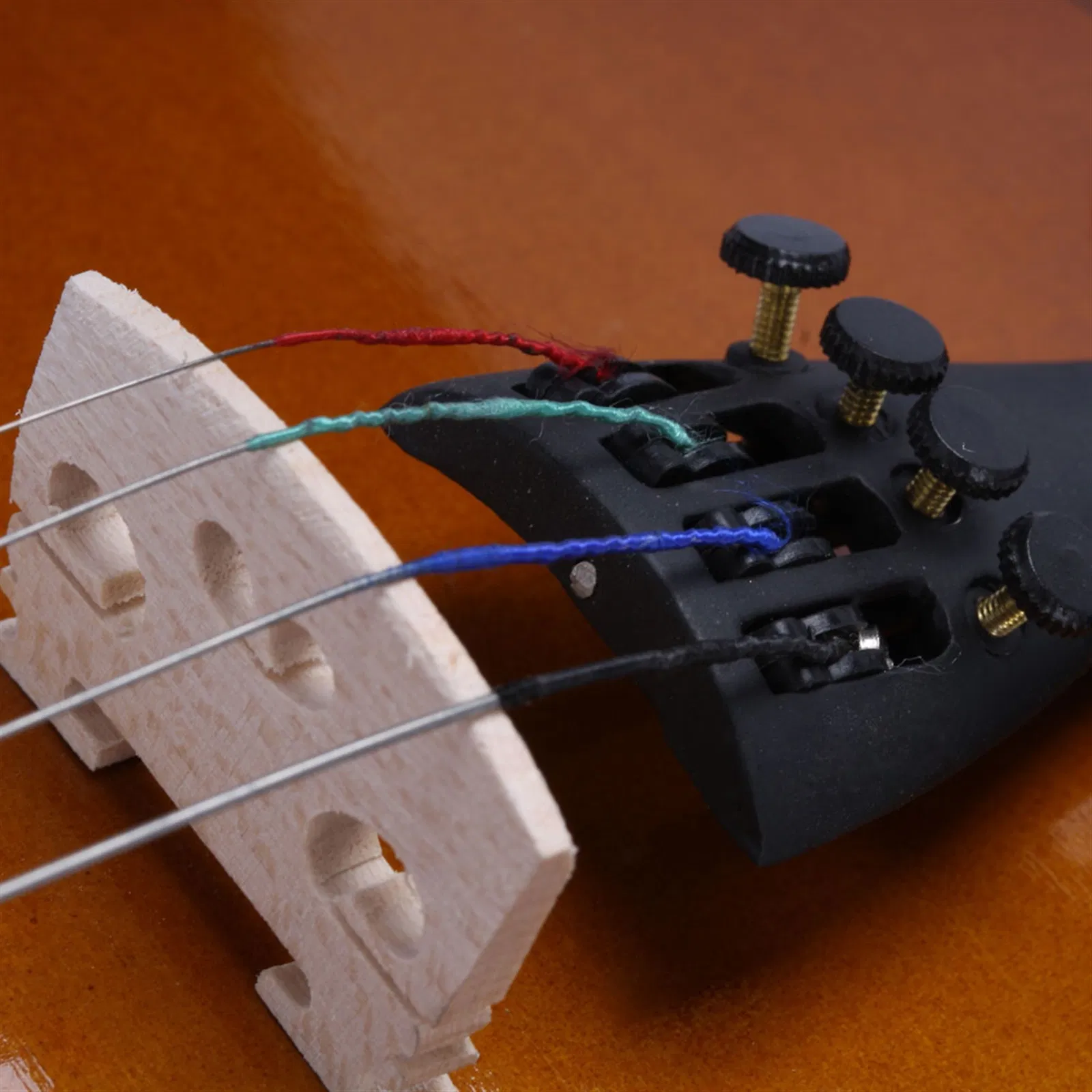 New 1/8 Acoustic Violin Case Bow Rosin Natural photo 3