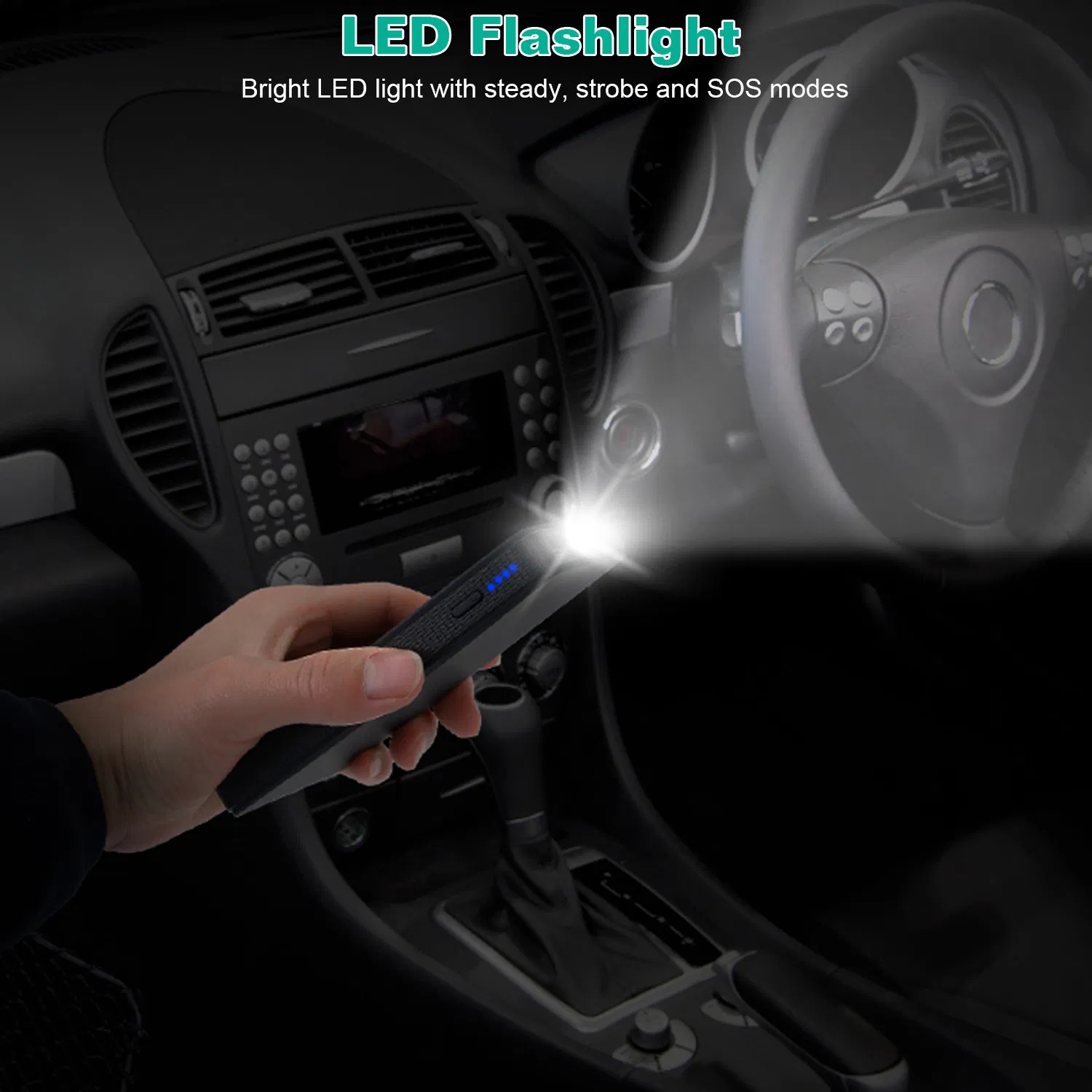 400A Peak Car Jump Starter 20000mAh - For Up to 2.0L Gas Vehicles, Portable USB 5V/2A Power Bank, 3-Mode Emergency Flashlight, Lightweight Ideal Daily Helper & Gift photo 6