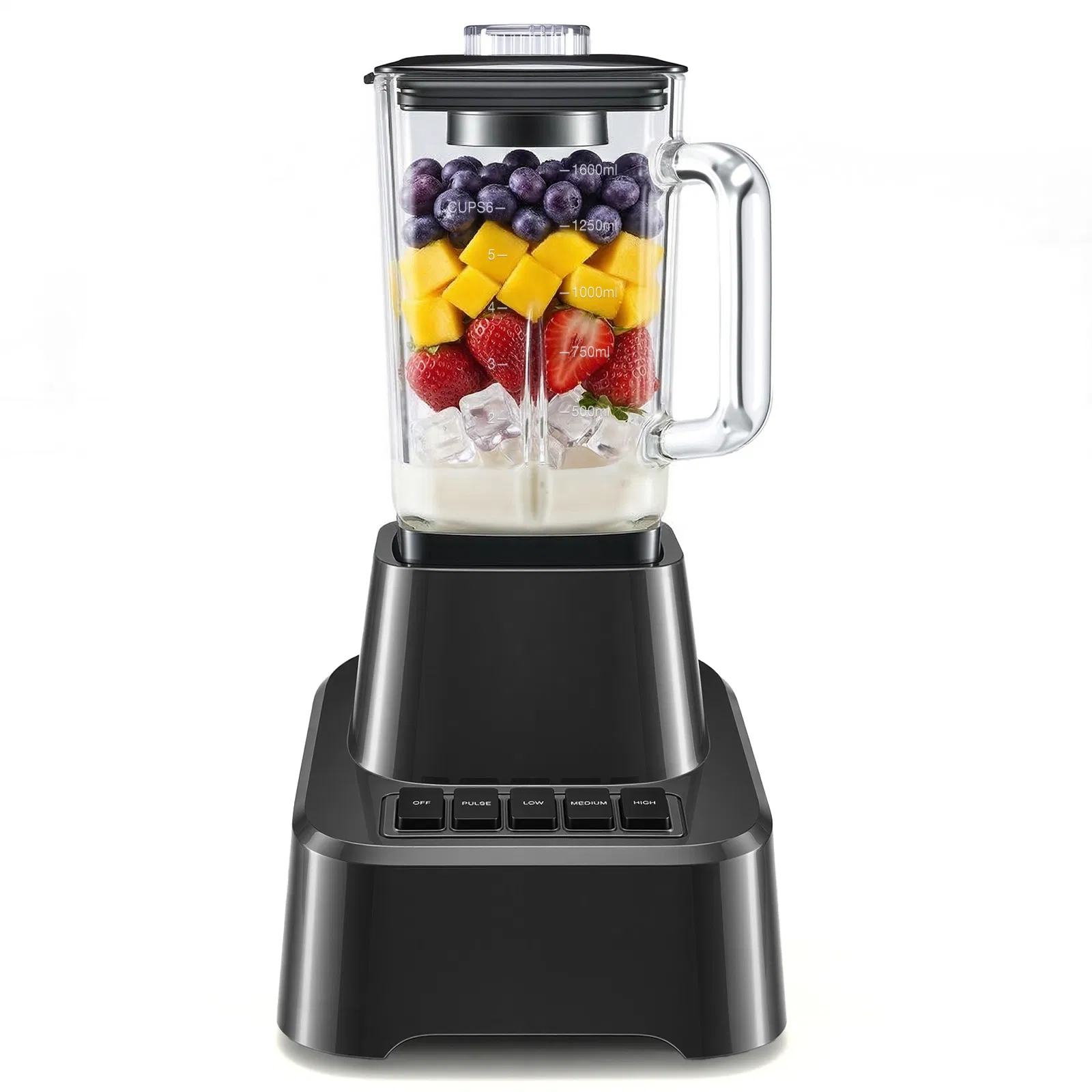 Professional ice cream blender, full-size household blender, equipped with a 54-ounce large-capacity glass cup photo 1