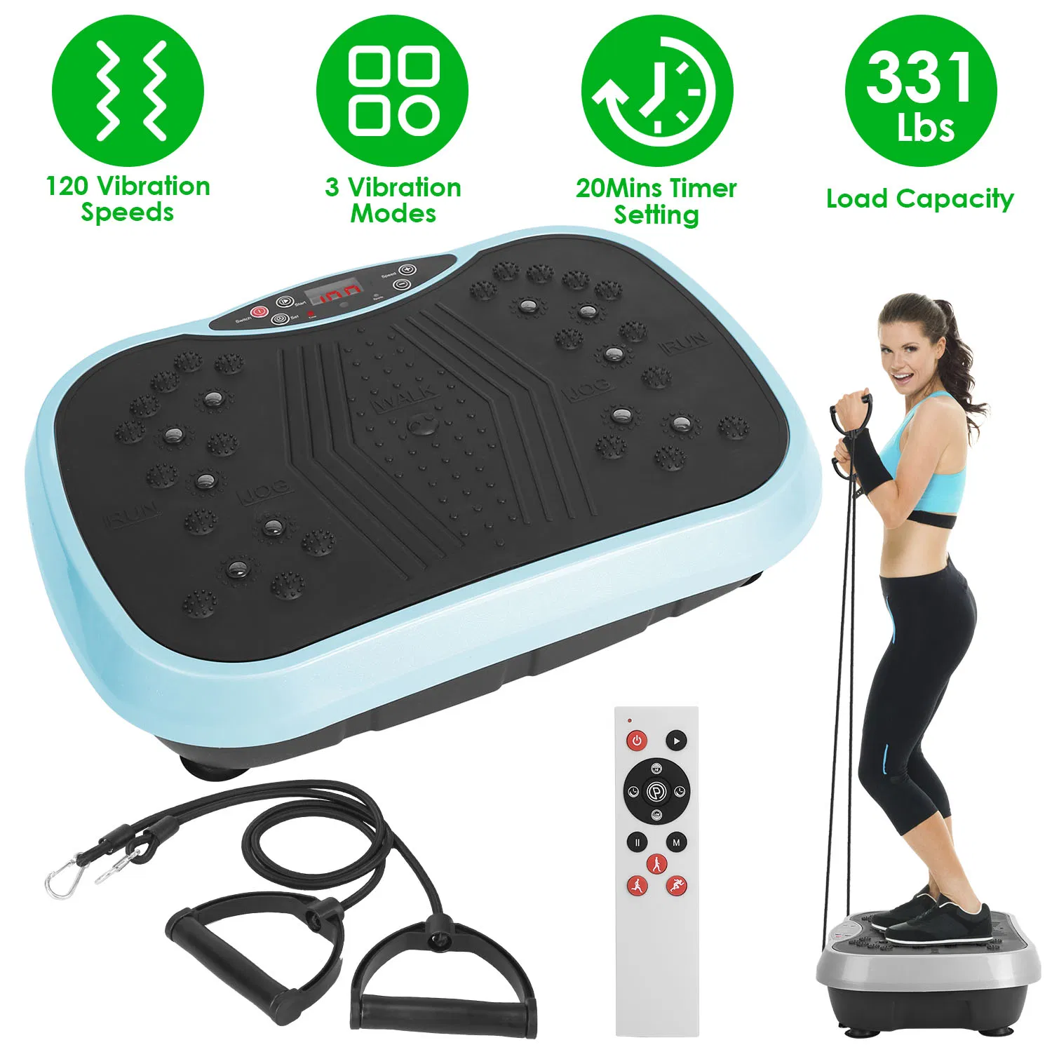 Home Use Vibration Exercise Platform for Lymphatic Drainage & Muscle Pain Relief, High Efficient Fat Burning Vibration Machine for Beginner & Advanced photo 1