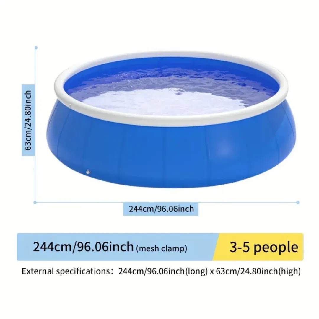 Inflatable swimming pool 244*63 butterfly inflatable coil mesh pool photo 5