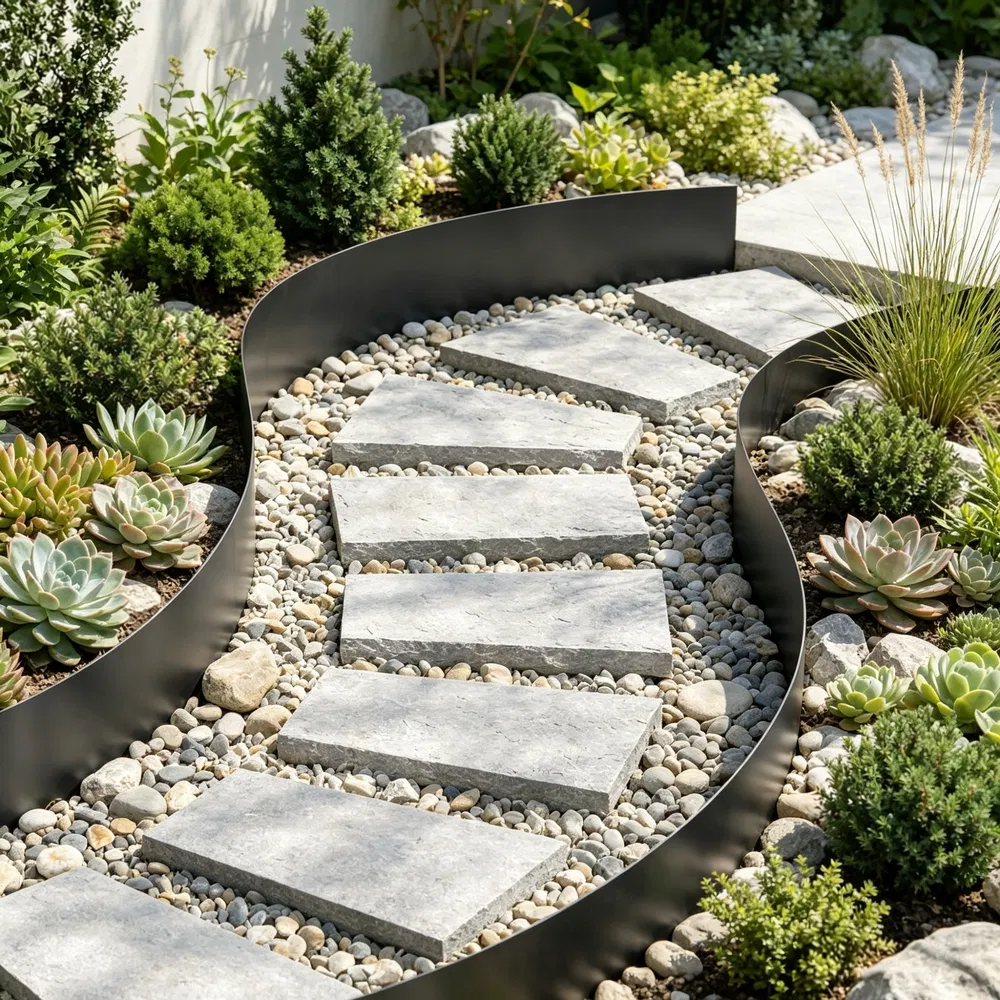 6-Pack Steel Landscape Edging 40 x 6 Inch, Rust-Resistant Bendable Metal Garden Border, Heavy Duty Lawn Edging, Easy-to-Install for Flower Bed, Yard & Pathway, Black photo 7