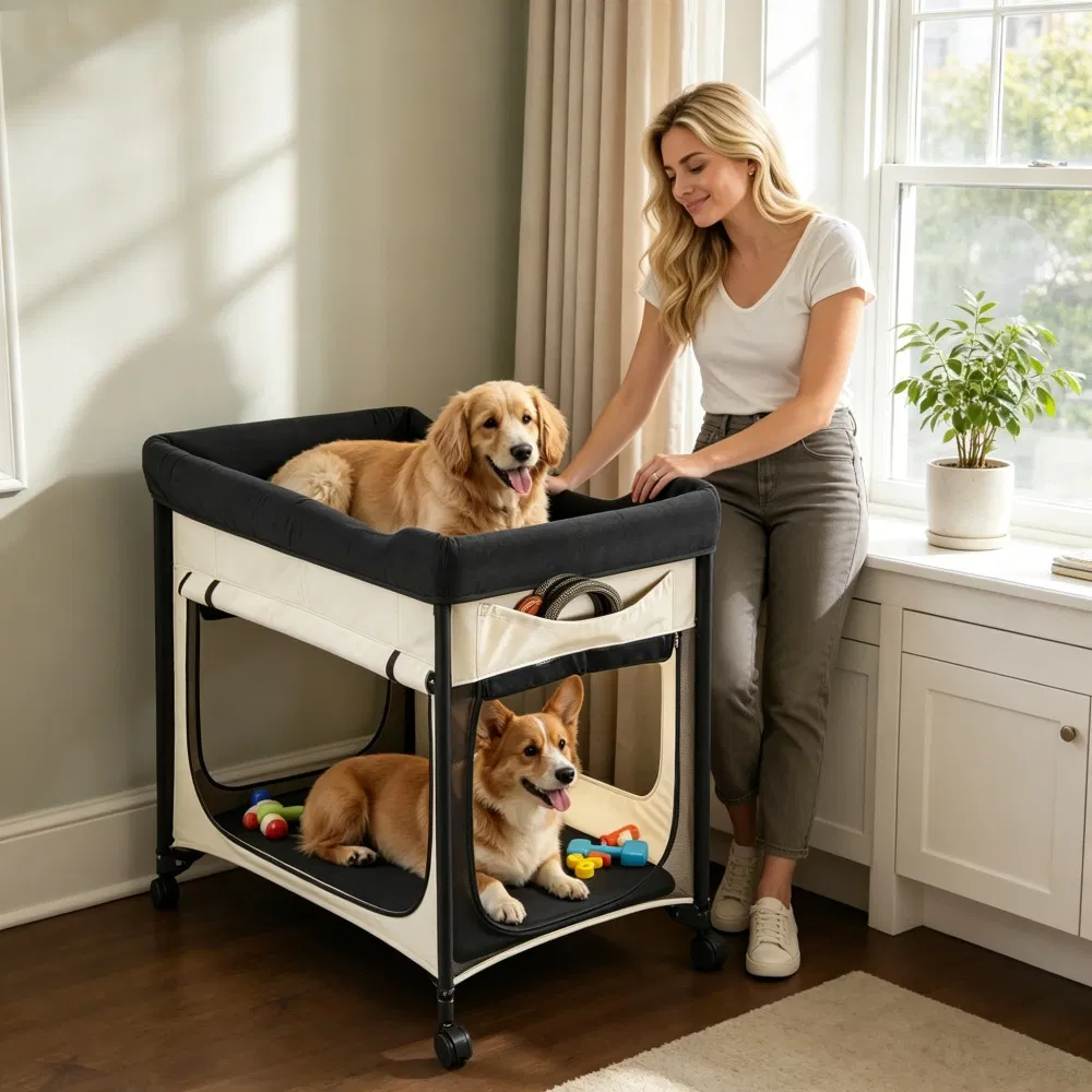 Elevated Dog Bed with Waterproof Oxford for Closet photo 7