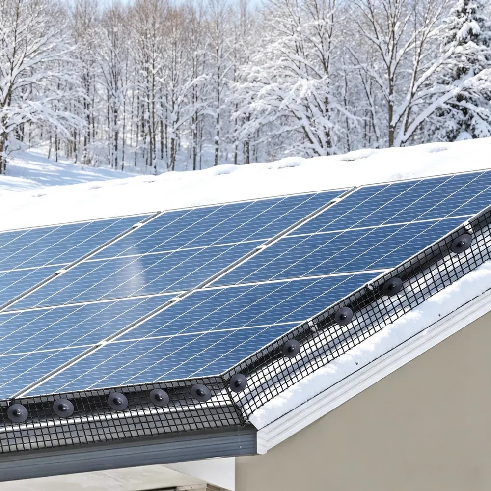 8" x 100ft Solar Panel Bird Guard Kit, Rust-Proof PVC Coated Critter Guard Mesh with 100pcs Aluminum Fasteners photo 8