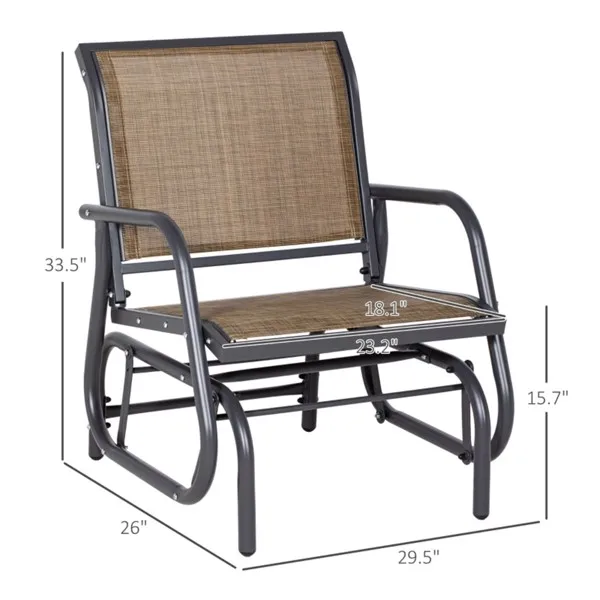 2PCS Outdoor Glider Chair(Swiship-Ship)(Prohibited by WalMart) photo 5