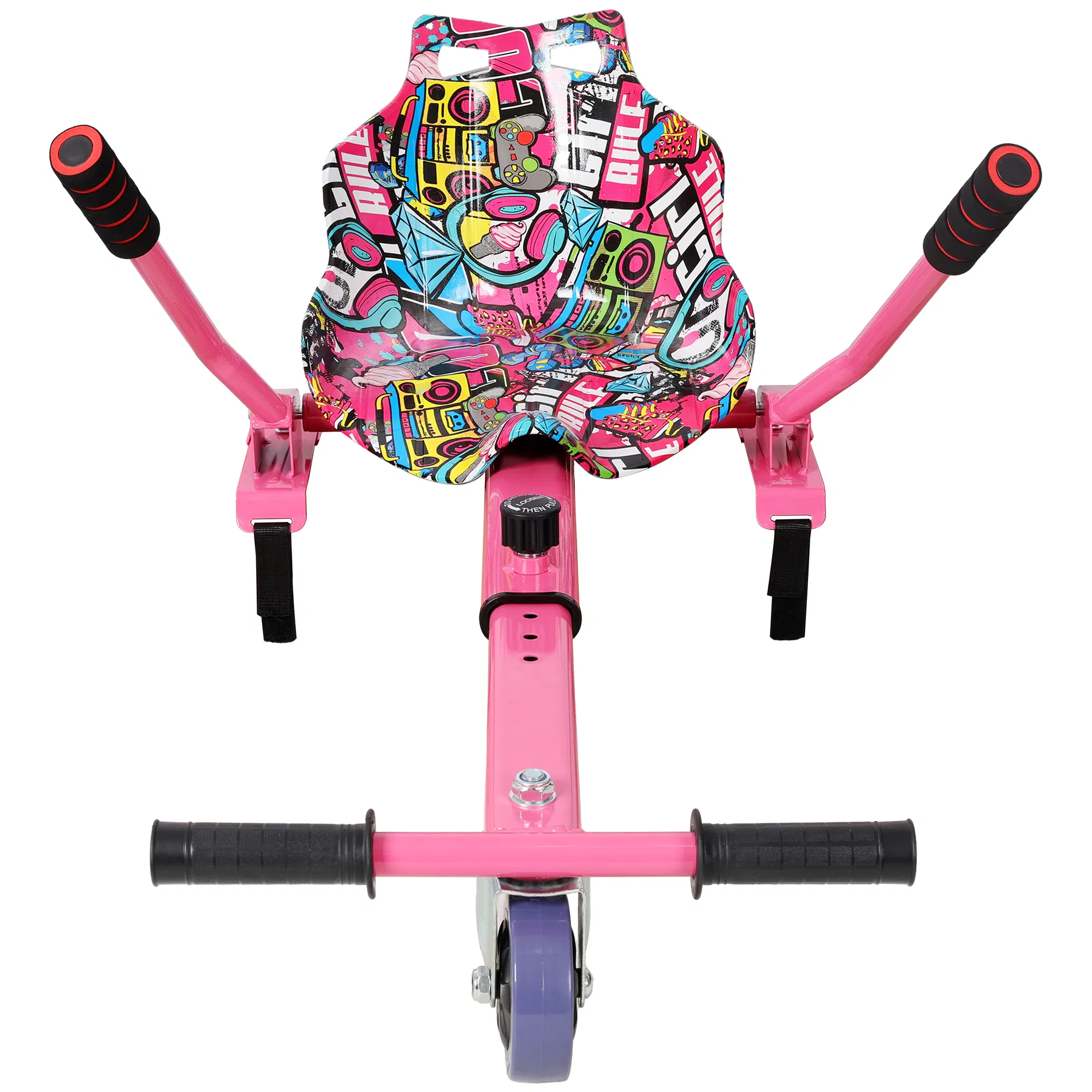 Hoverboard Seat Attachment Go-Kart,Fits 6.5" 8"10" Hoverboards,Sturdy Adjustable Off-Road Frame,Hover Cart for Family Fun,not include Hoverboard,Pink photo 8