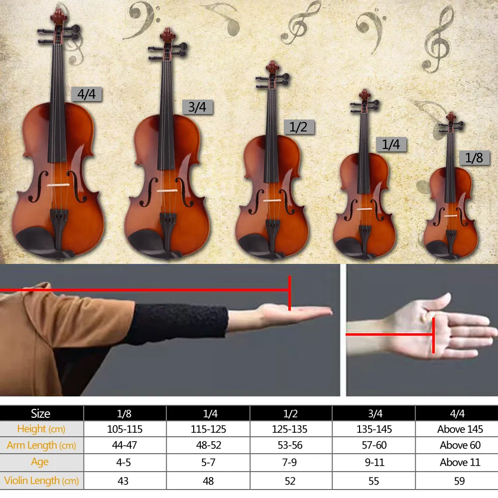 New 3/4 Acoustic Violin Case Bow Rosin Black photo 3