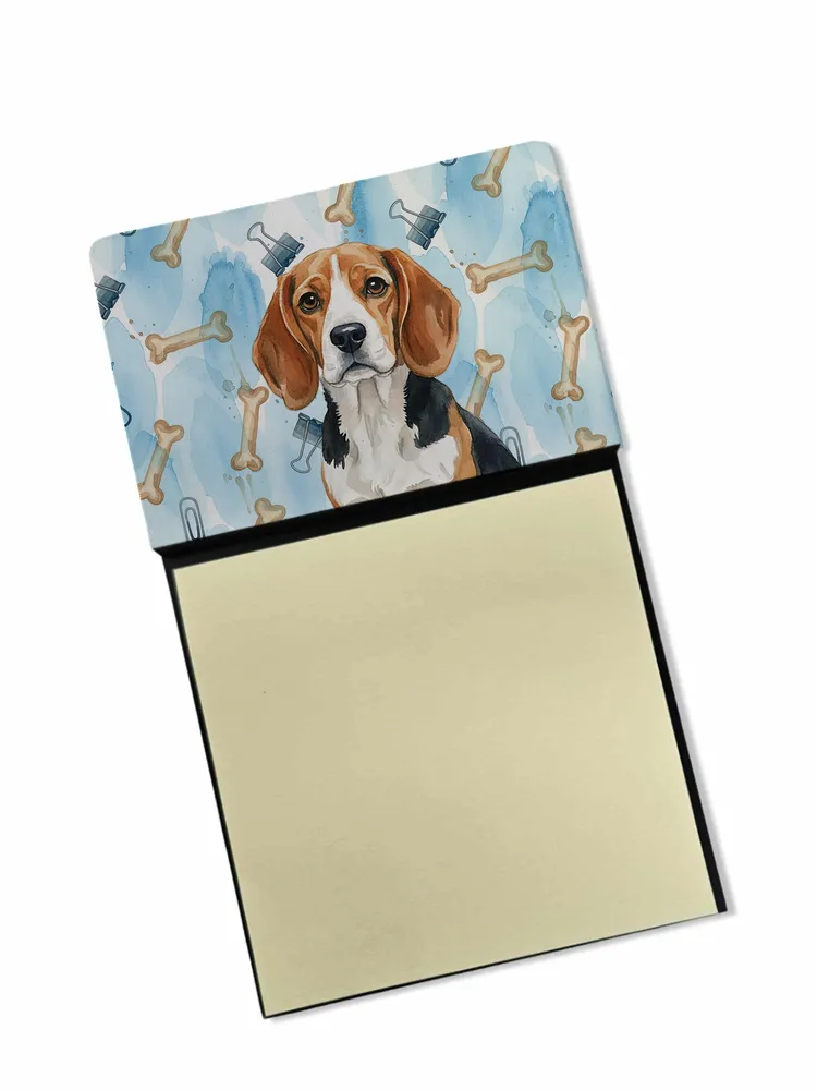 Beagle Coworker Watercolor Sticky Note Holder Refillable Dispenser Desk Accessory 3x3 Pad Gift photo 8