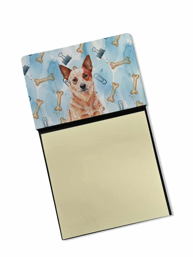 Red Heeler Australian Cattle Dog Coworker Watercolor Sticky Note Holder Refillable Dispenser Desk Accessory 3x3 Pad Gift photo 8