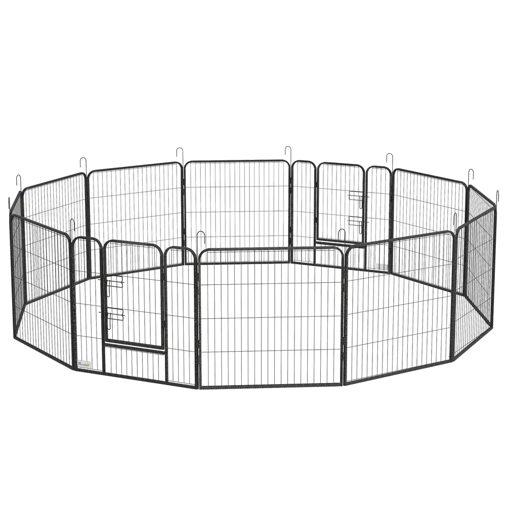 Dog Pen with Gate, 12 Panels Puppy Playpen, Dog Fence, 31.5"H photo 2